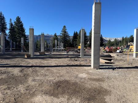 Concrete Columns in Mammoth Lakes, CA for a commerical project, built by TROYCO