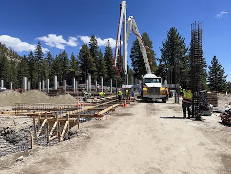 TROYCO Preparing for their commerical concrete project in Mammoth Lakes, CA.