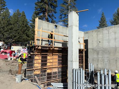 Concrete Walls made by TROYCO in Mammoth Lakes, CA.
