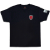 Frontside of a Black Troyco Logo Tshirt