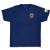 Frontside of a Navy Troyco Logo Tshirt